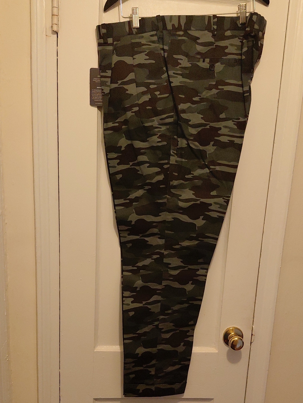 StudioSuits Bespoke Men's Camouflage Slim-Fit Pants - Green Camo Sz 44